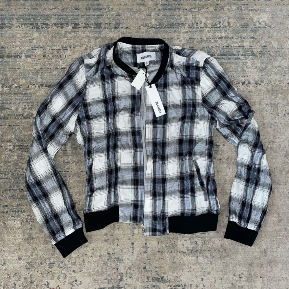 BB Dakota Monochrome Plaid Jacket